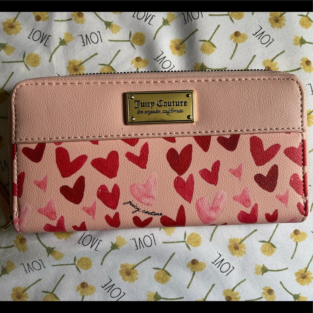 Juicy couture water color heart wallet